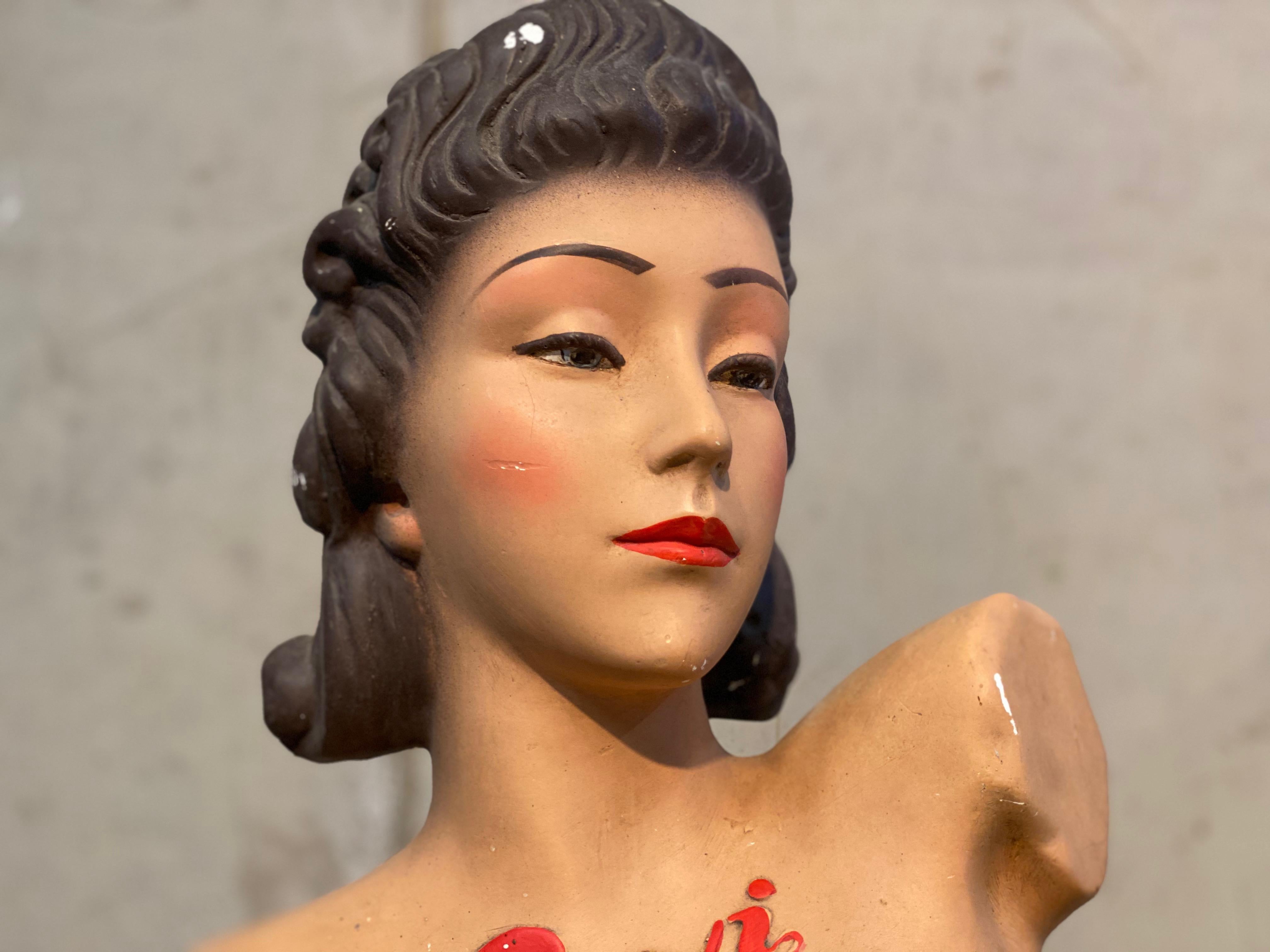 French Rock´n Roll Mannequin D.W. Ravi, 1930s, Advertising Figure