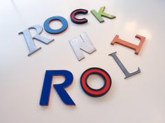Rock n Roll Vintage Original Letters, Retro, Shop, Sign, Reclaimed, Signage