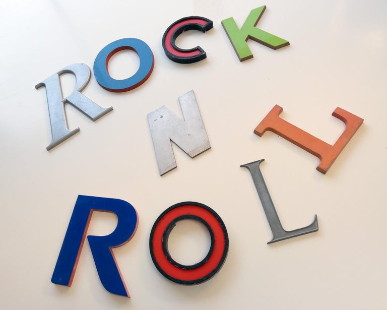 Rock n Roll Vintage Original Letters, Retro, Shop, Sign, Reclaimed ...