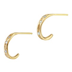 Anneaux Huggie en or 18 carats avec diamants Rock Pool
