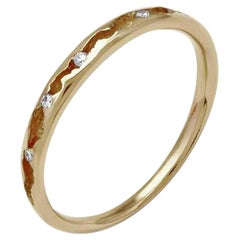 Rock Pool-Ring aus 18 Karat Gelbgold mit Diamanten