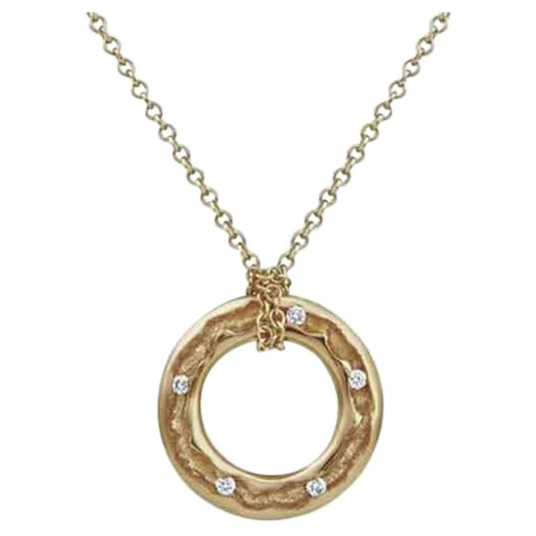 Rock Pool 18 Karat Yellow Gold Diamond Circle Necklace