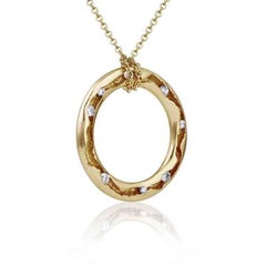 Rock Pool 18 Karat Yellow Gold Large Diamond Necklace