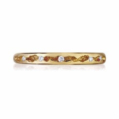Rock Pool Anillo de Oro Amarillo de 18 Kilates y Diamantes