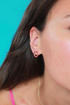 Orecchini Rock Pool in oro giallo 18 carati con diamanti