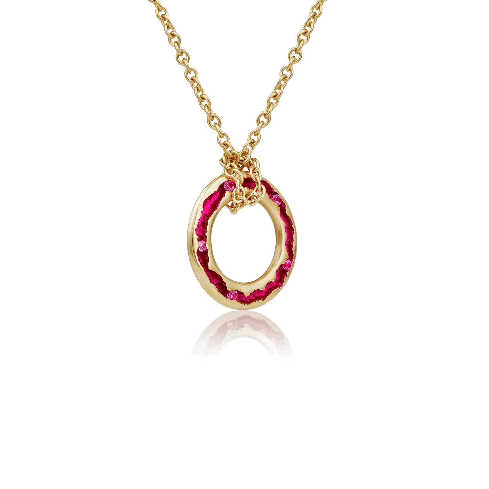 Experience an explosion of joy with this breathtakingly captivating necklace! Imagine a magnificent splash of color that has the power to transform your entire day. Behold the awe-inspiring brilliance of this, vibrant pink necklace, designed to