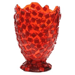 Grand vase rouge rocheux de Gaetano Pesce