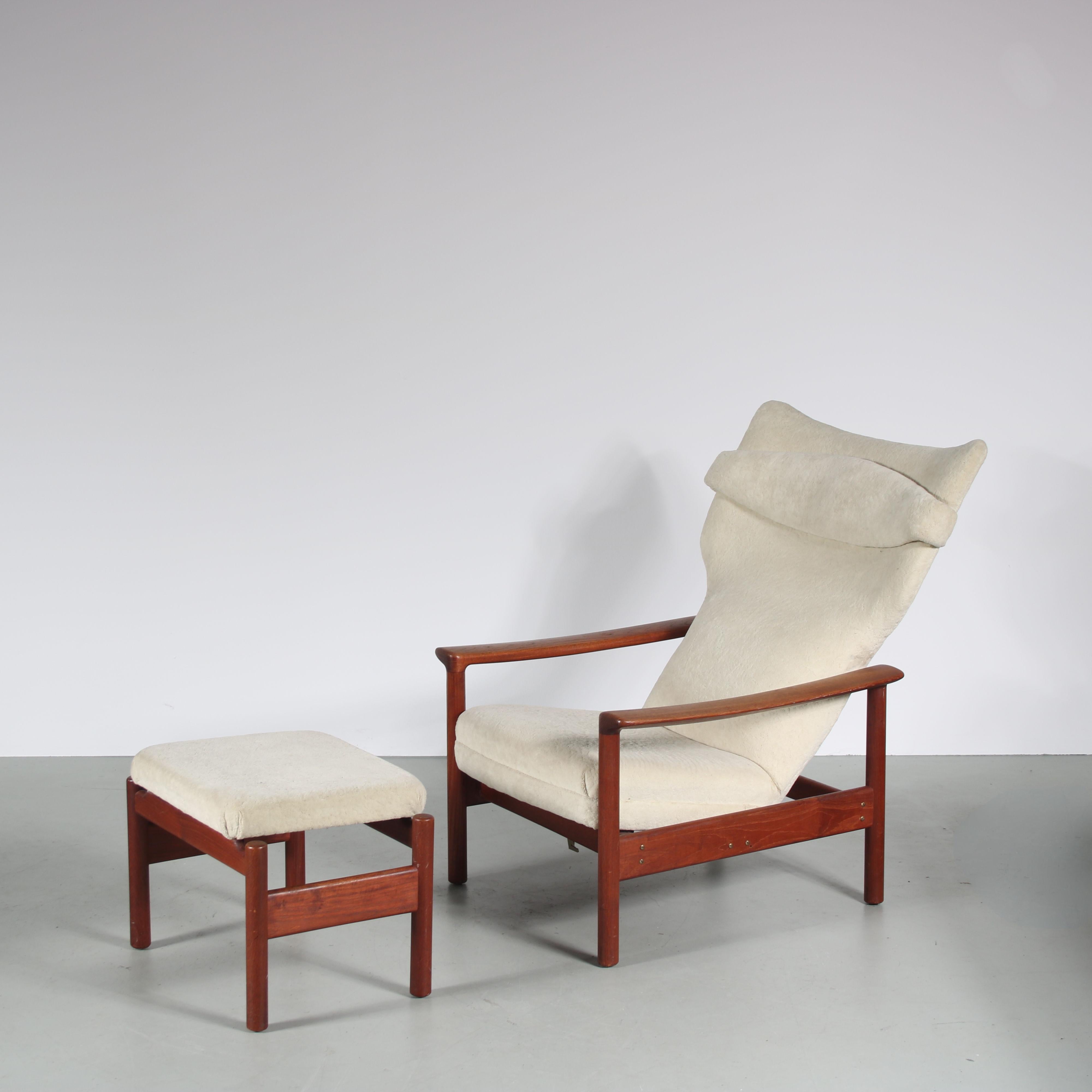 Norwegian “Rock Royal” Lounge Chair with Ottoman by Sven Ivar Dysthe, Norway, 1960