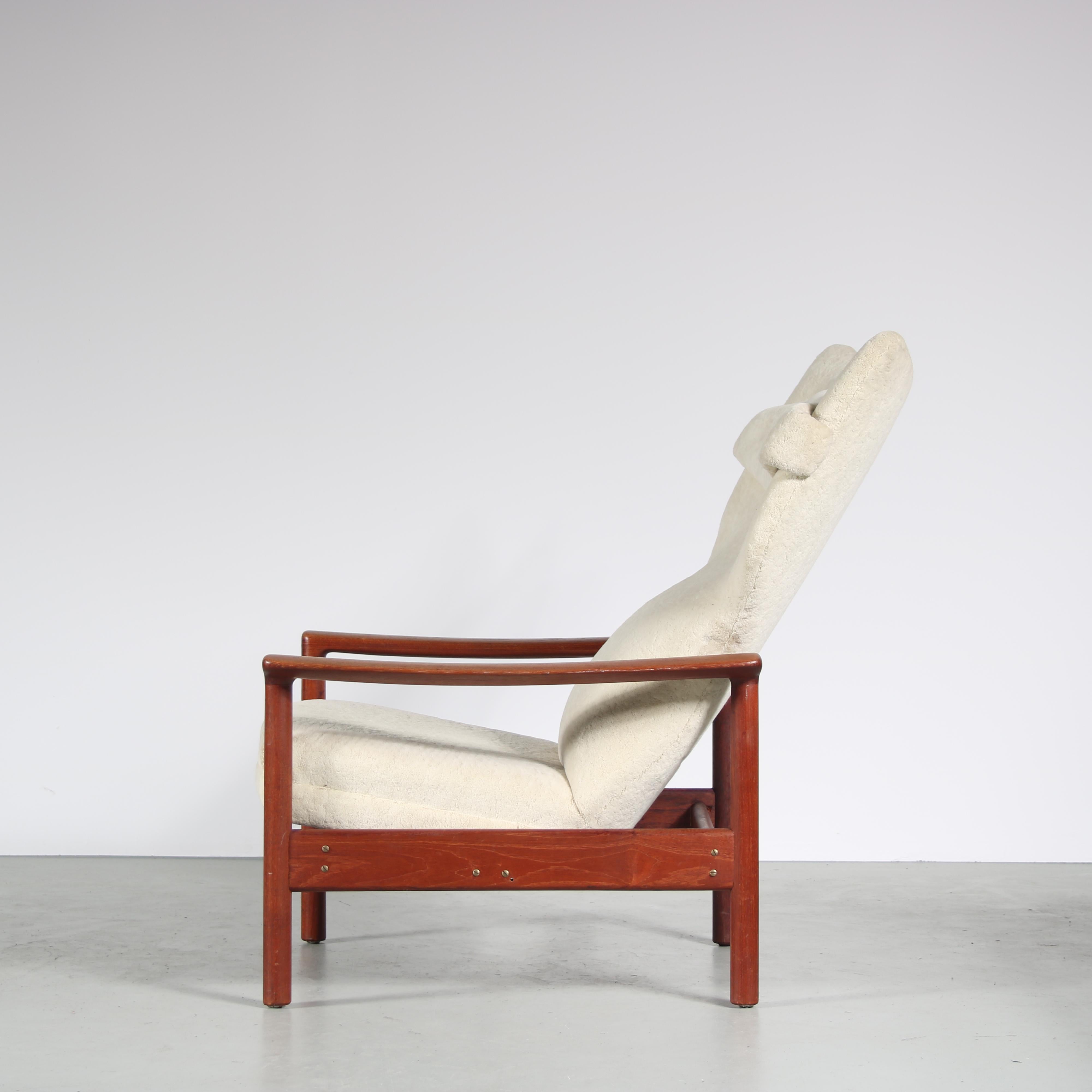 Bouclé “Rock Royal” Lounge Chair with Ottoman by Sven Ivar Dysthe, Norway, 1960