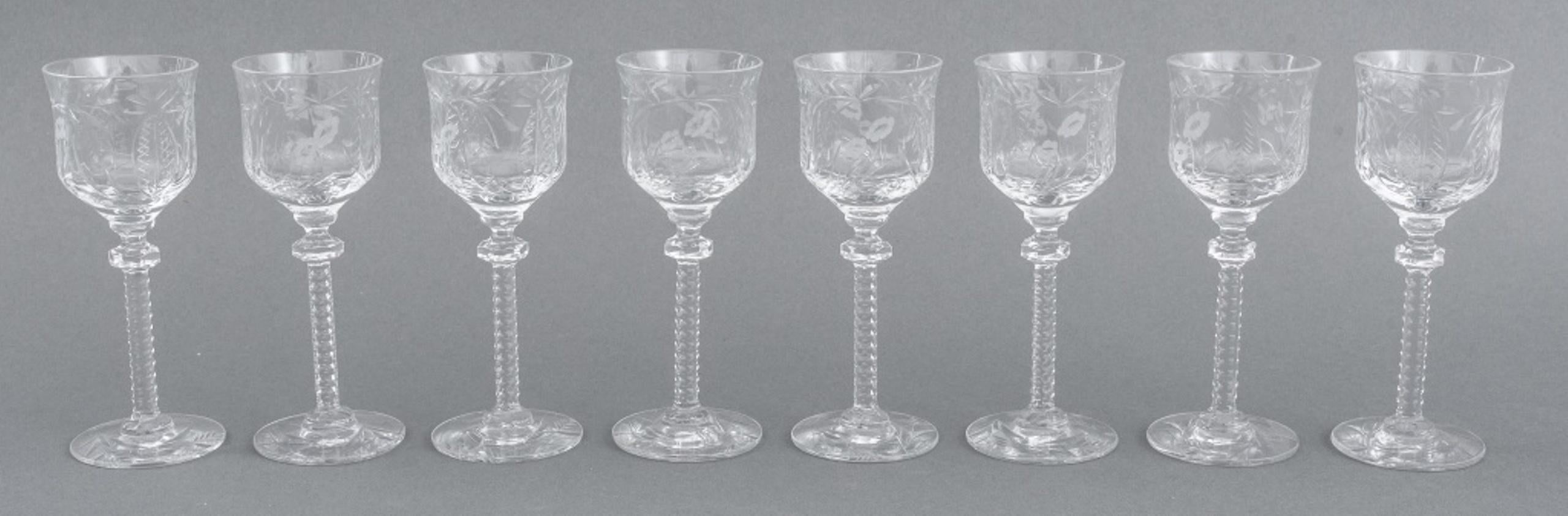 Rock Sharpe Cut Crystal Assembled Stemware, Set of 52 In Good Condition For Sale In New York, NY