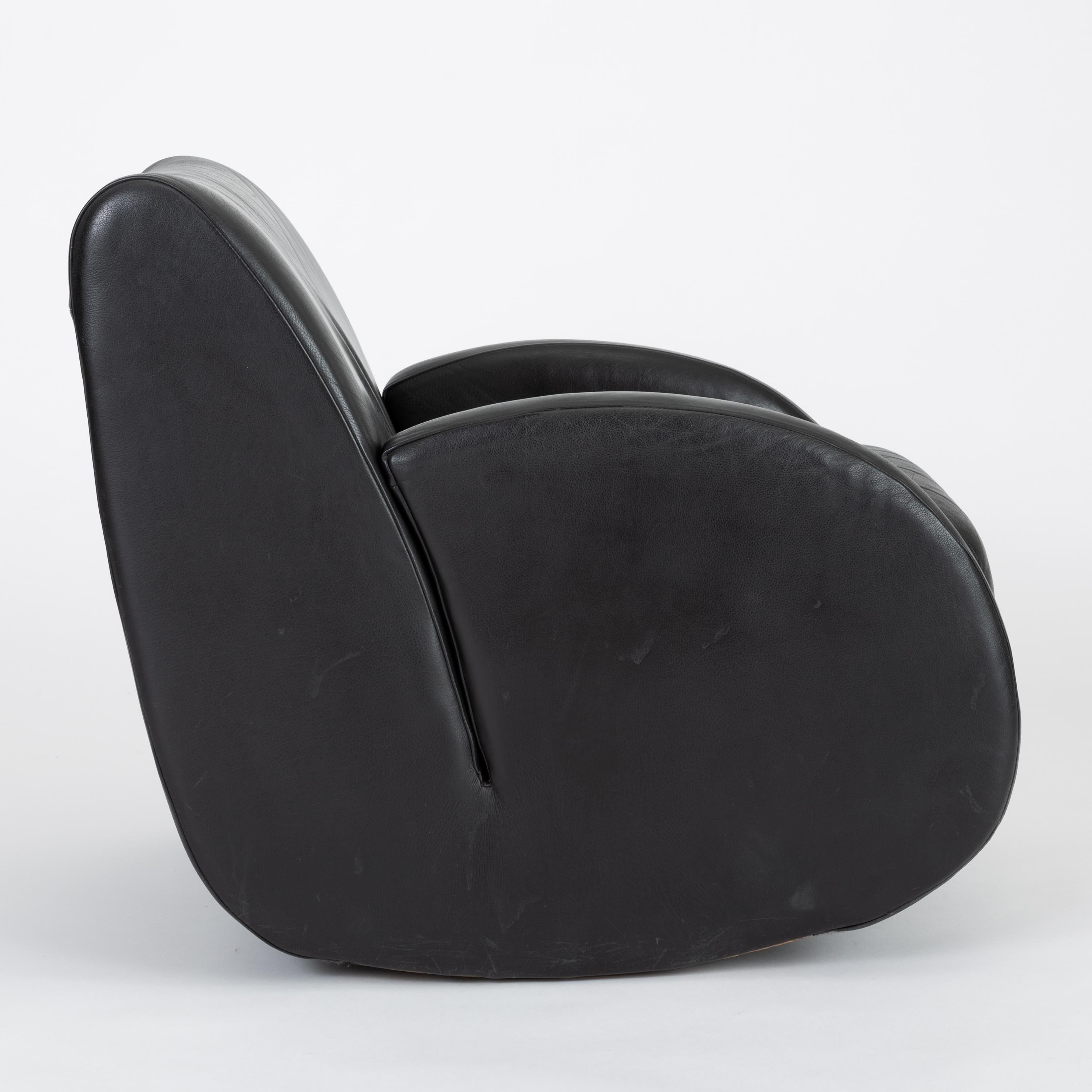 “Rock Star” Leather Rocking Chair by Vladimir Kagan for American Leather 2