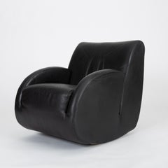 “Rock Star” Leather Rocking Chair by Vladimir Kagan for American Leather