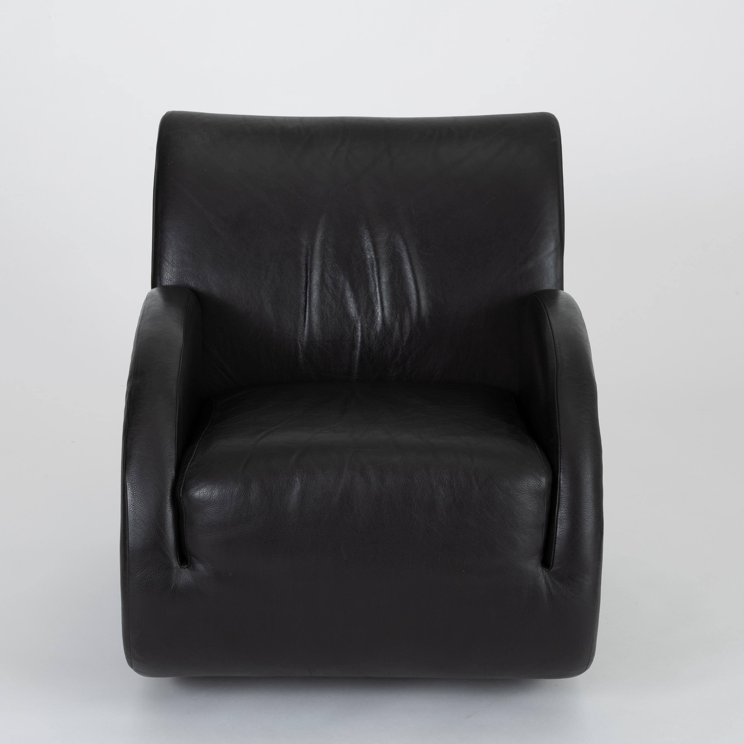 Modern “Rock Star” Leather Rocking Chair by Vladimir Kagan for American Leather