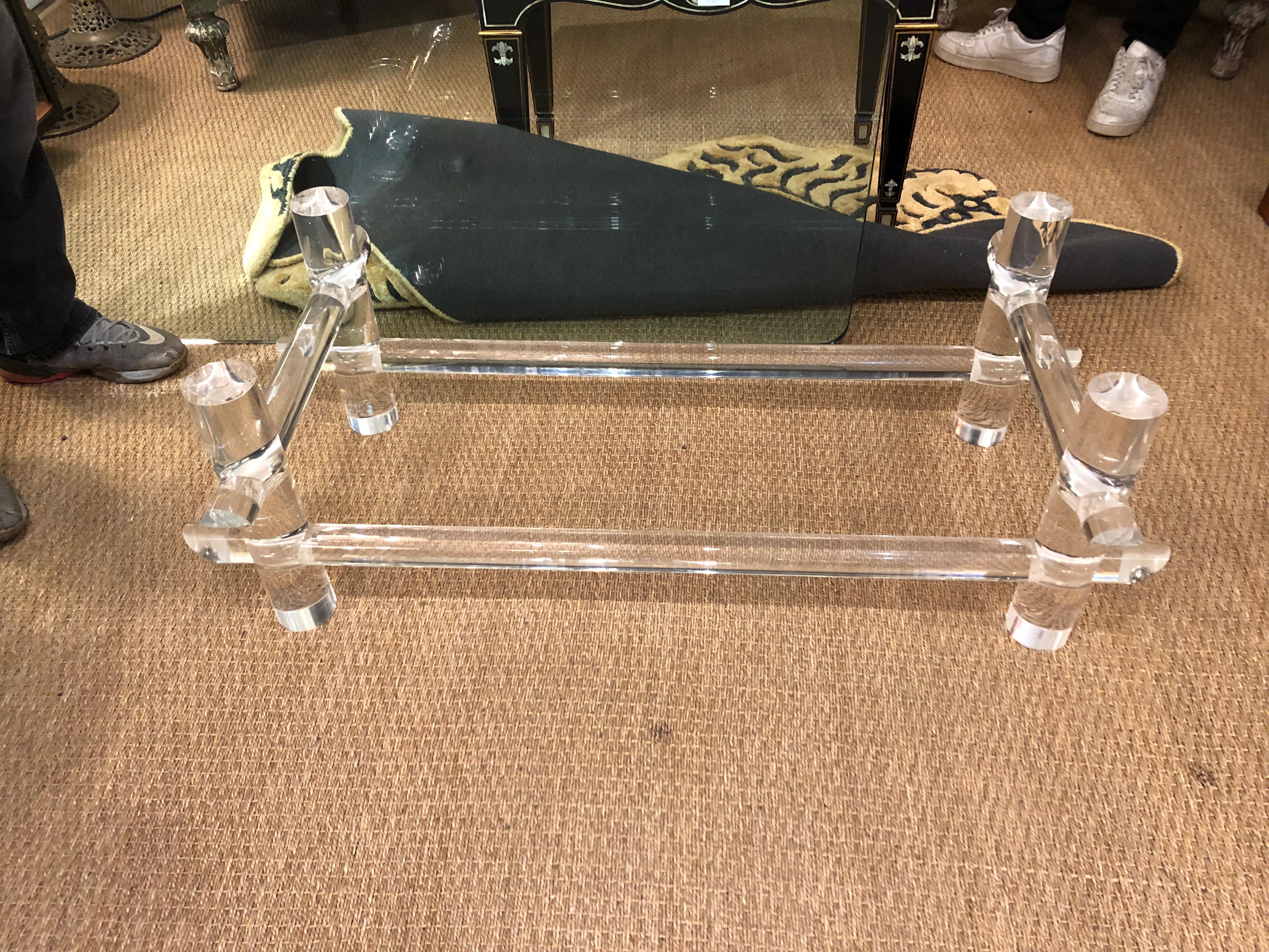 rock and glass coffee table