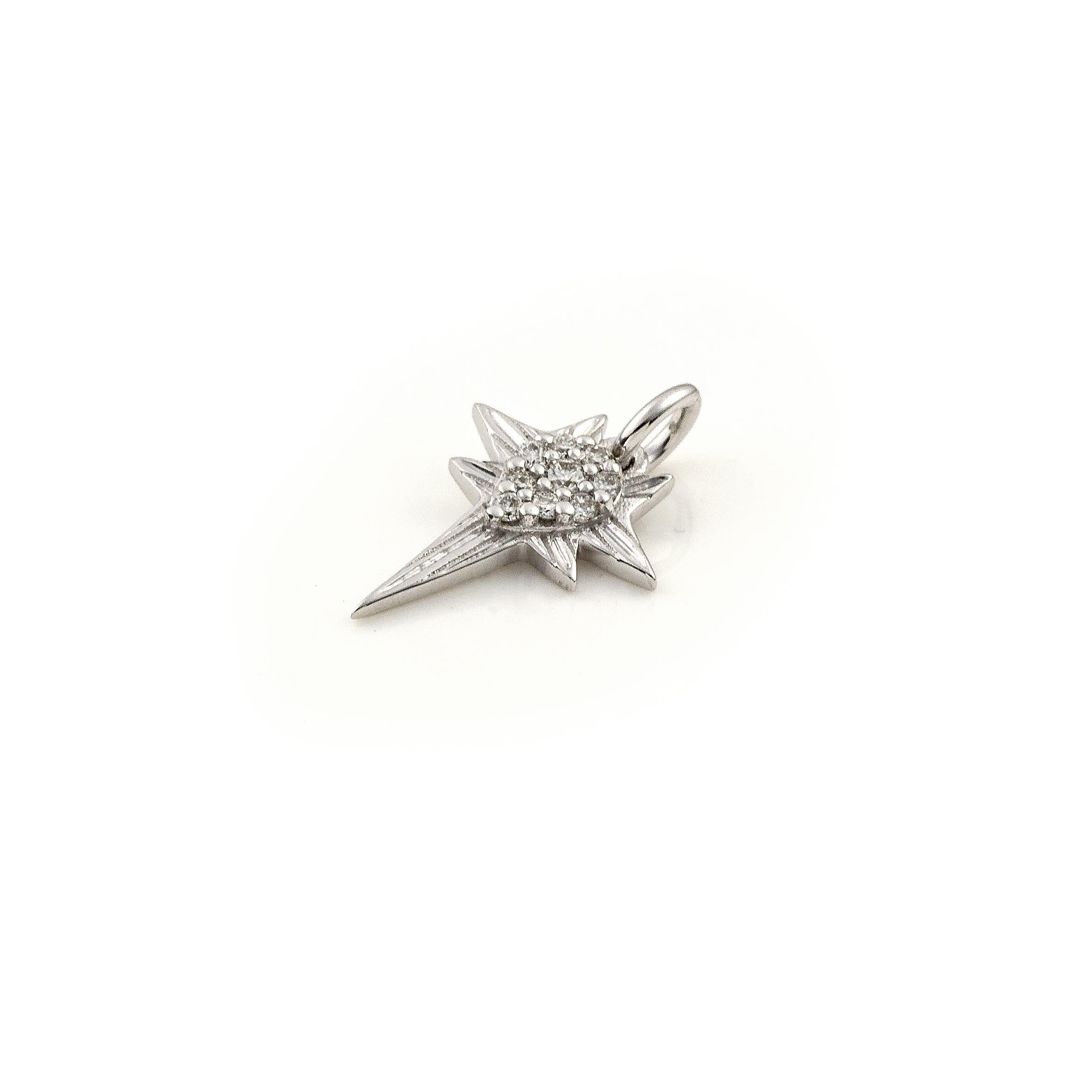 Recycled 14K White Gold

Diamonds Approx. 0.1 ct

Star Size: 1.5 x1.1 cm/ 0.59 x0.43 inches

The pendant is sold WITHOUT a chain.

Rock Star Pendant in White Gold and Diamonds

This will protect you from all evil…

A groundbreaking collection,
