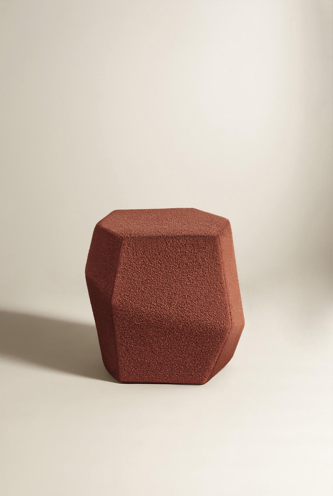 Modern Rock Stool, Bouclé, InsidherLand by Joana Santos Barbosa For Sale