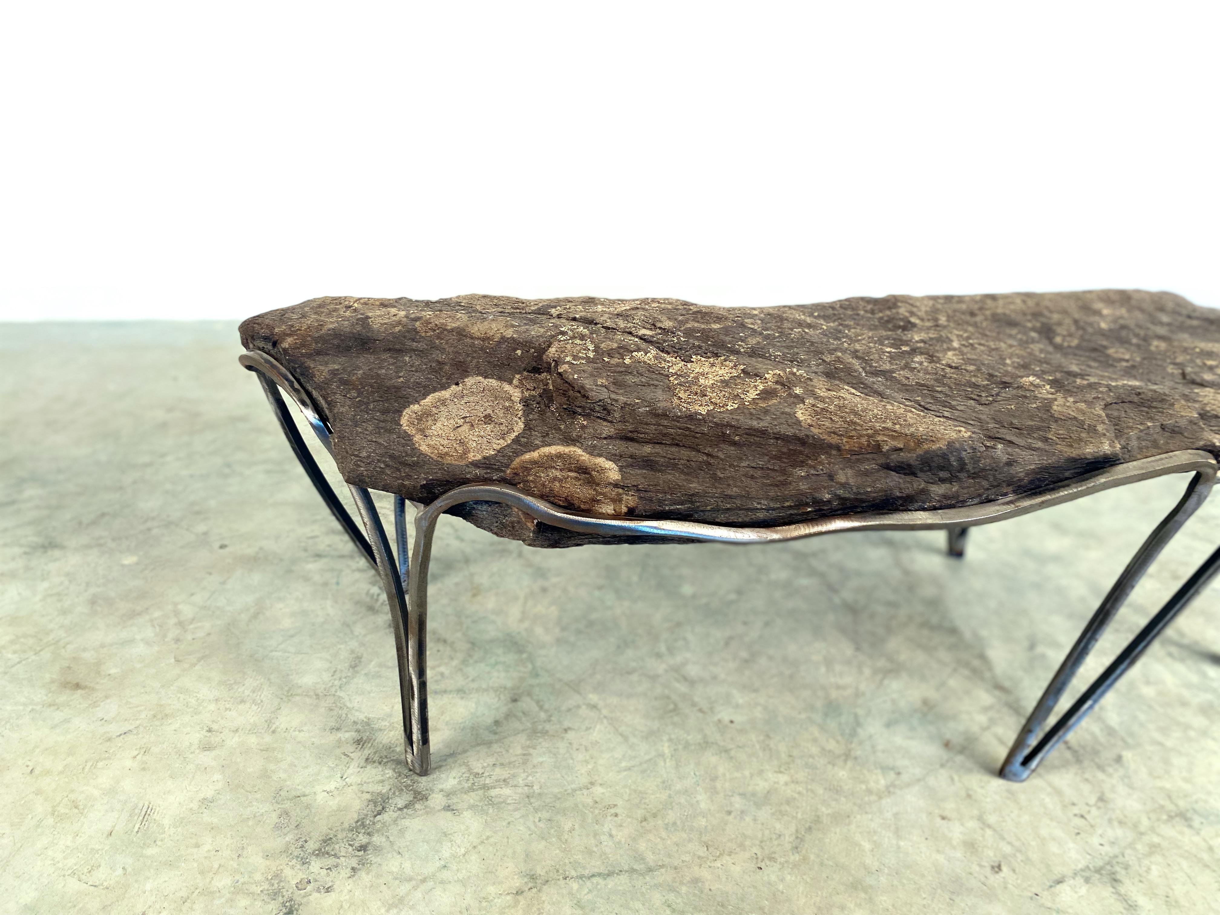 rough stone coffee table