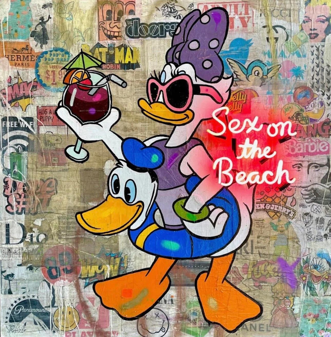 Sex am Strand (Zeitgenössisch), Mixed Media Art, von Rock Therrien