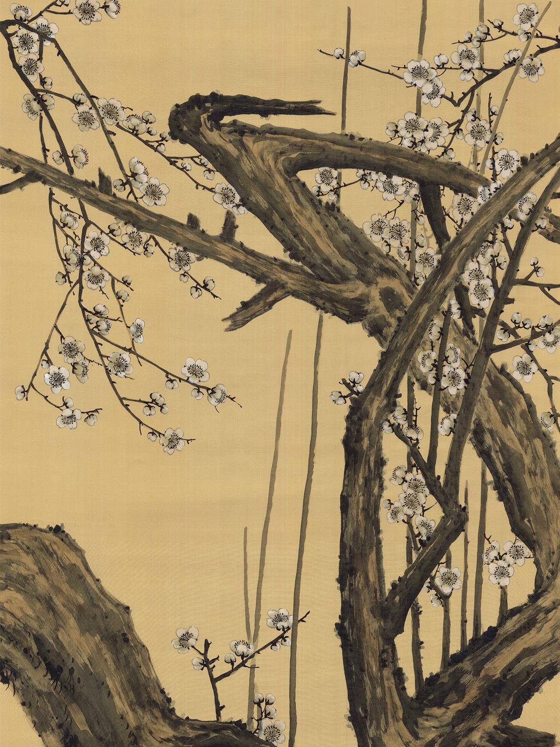Felsenbaum Japanische Wandmalerei (Japonismus)