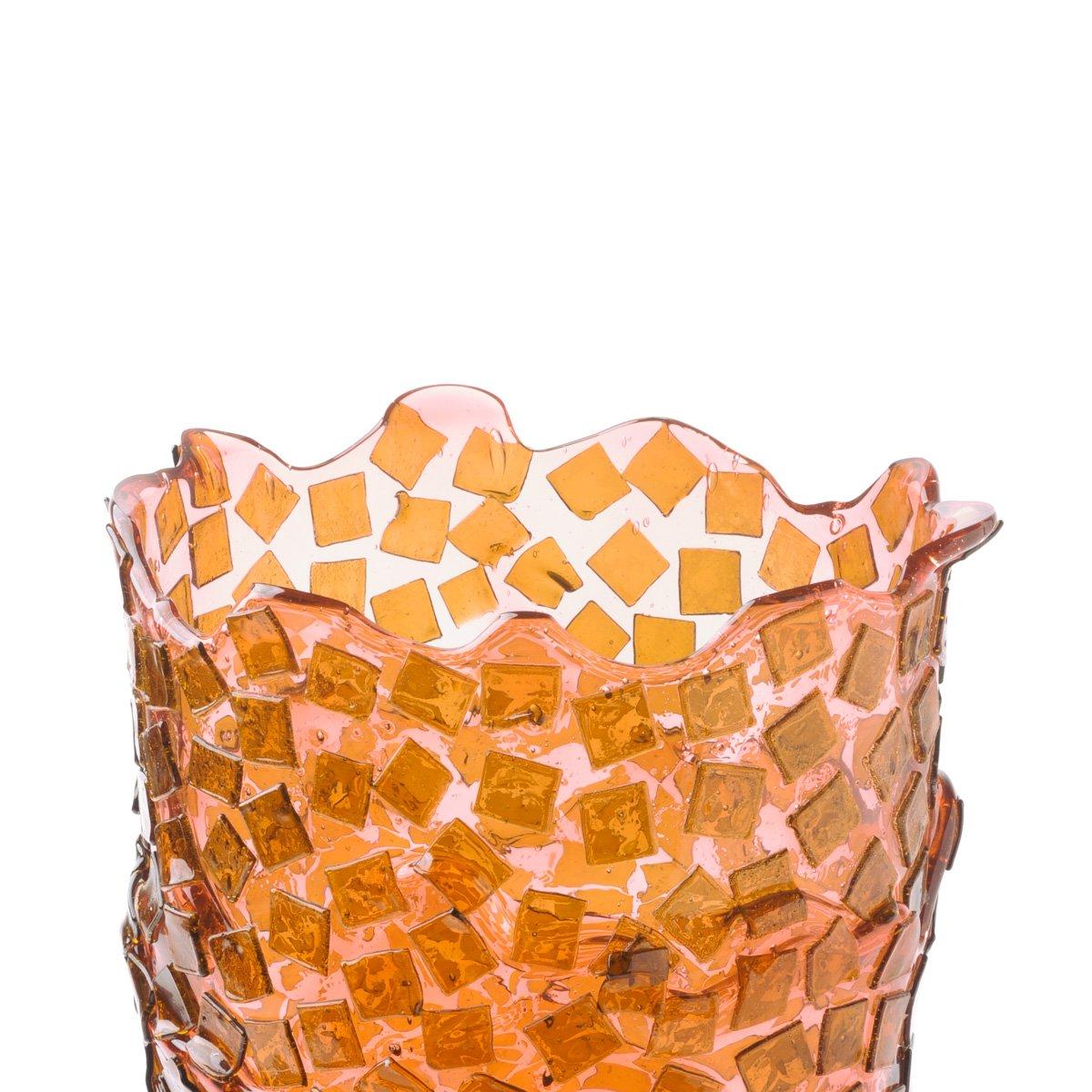 italien Vase en pierre - Fish Design/One par Gaetano Pesce - Taille L - Rose clair et brun clair en vente