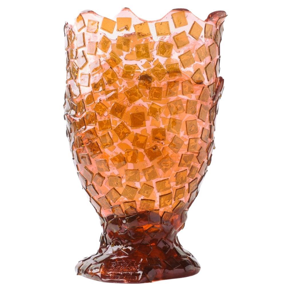 Rock Vase - Fish Design by Gaetano Pesce - L size - Clear Pink And Clear Brown For Sale