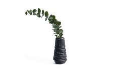 Handmade Rock Vase in Black Marquina Marble