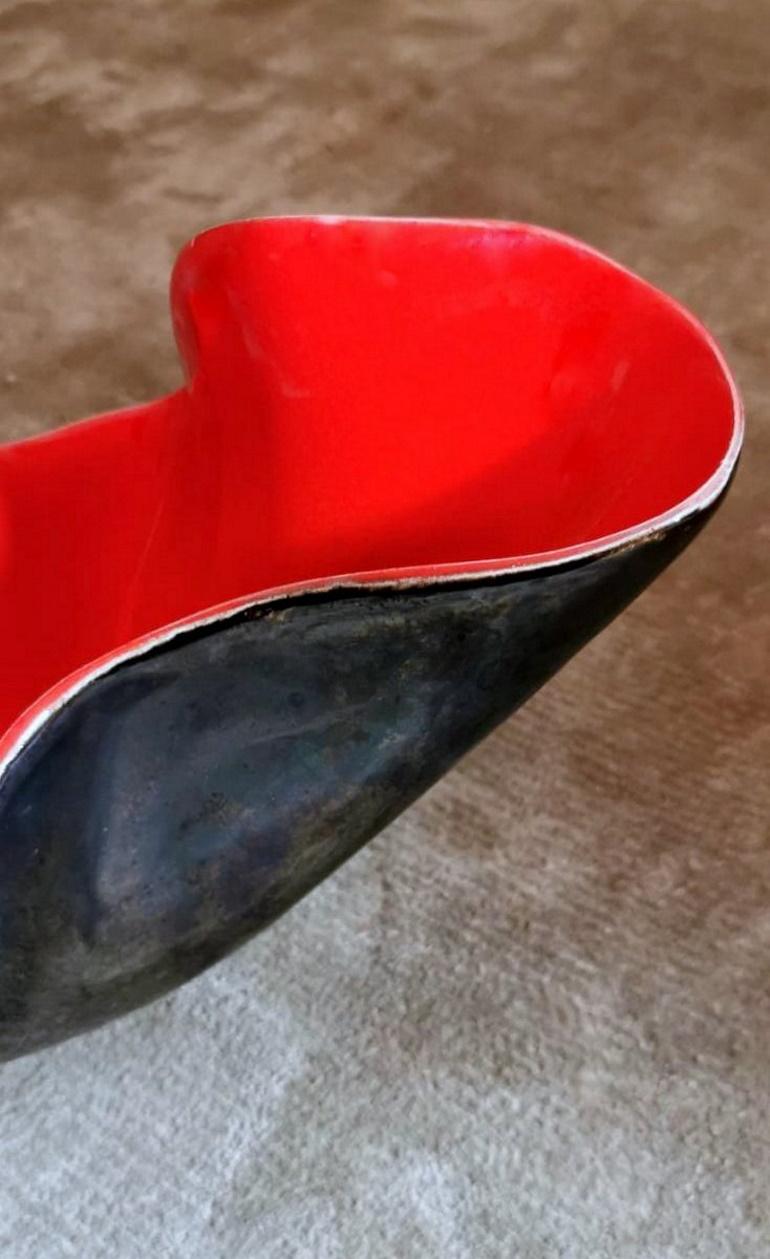 Centre de table Rockabilly Style French Ceramic Rouge et Noir en vente 6