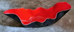 Rockabilly Style French Centrepiece Red and Black Ceramic