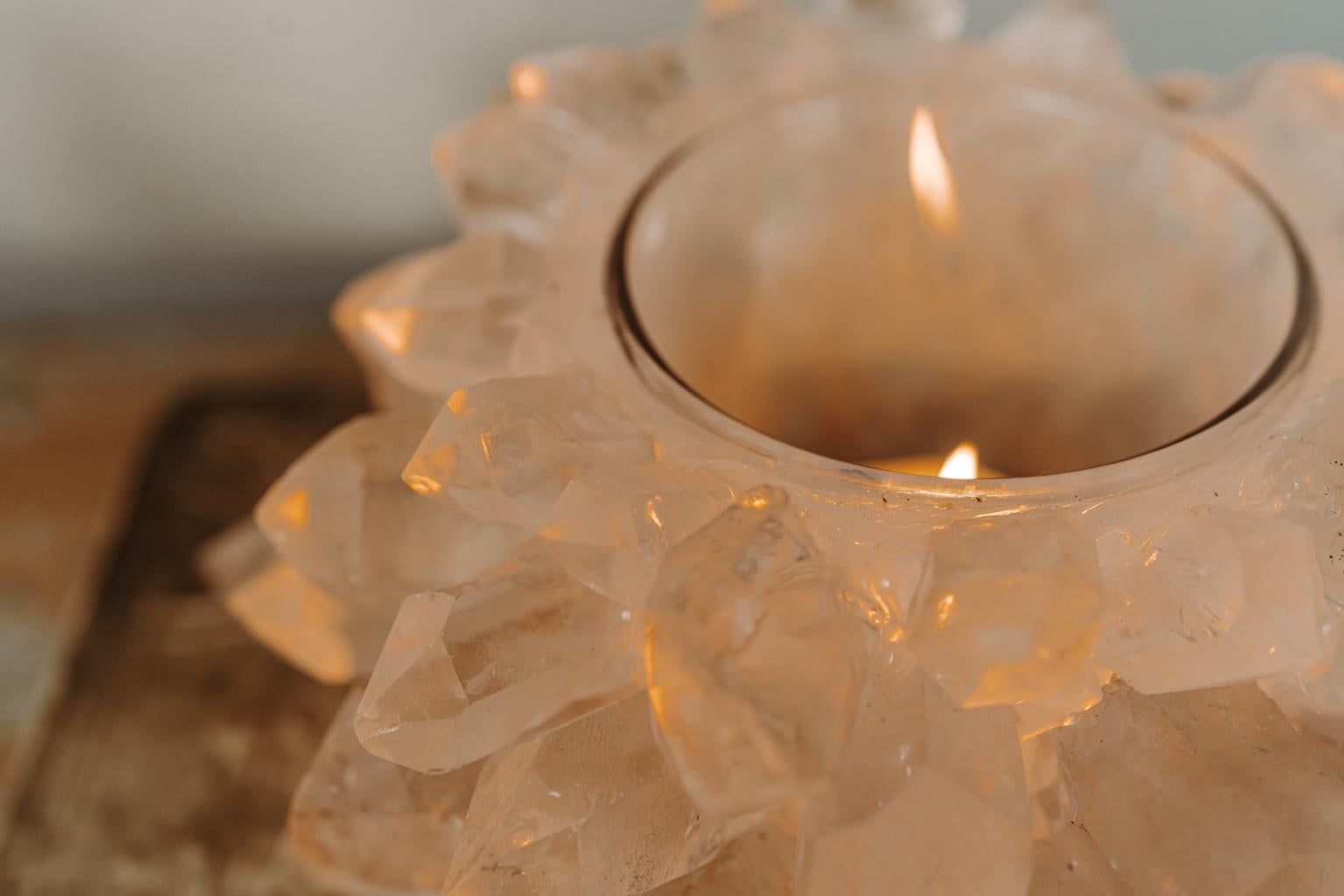 Rockcrystal Candle Holders / Photophores, Own Creation  7