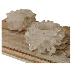 Rockcrystal Candle Holders / Photophores, Own Creation 