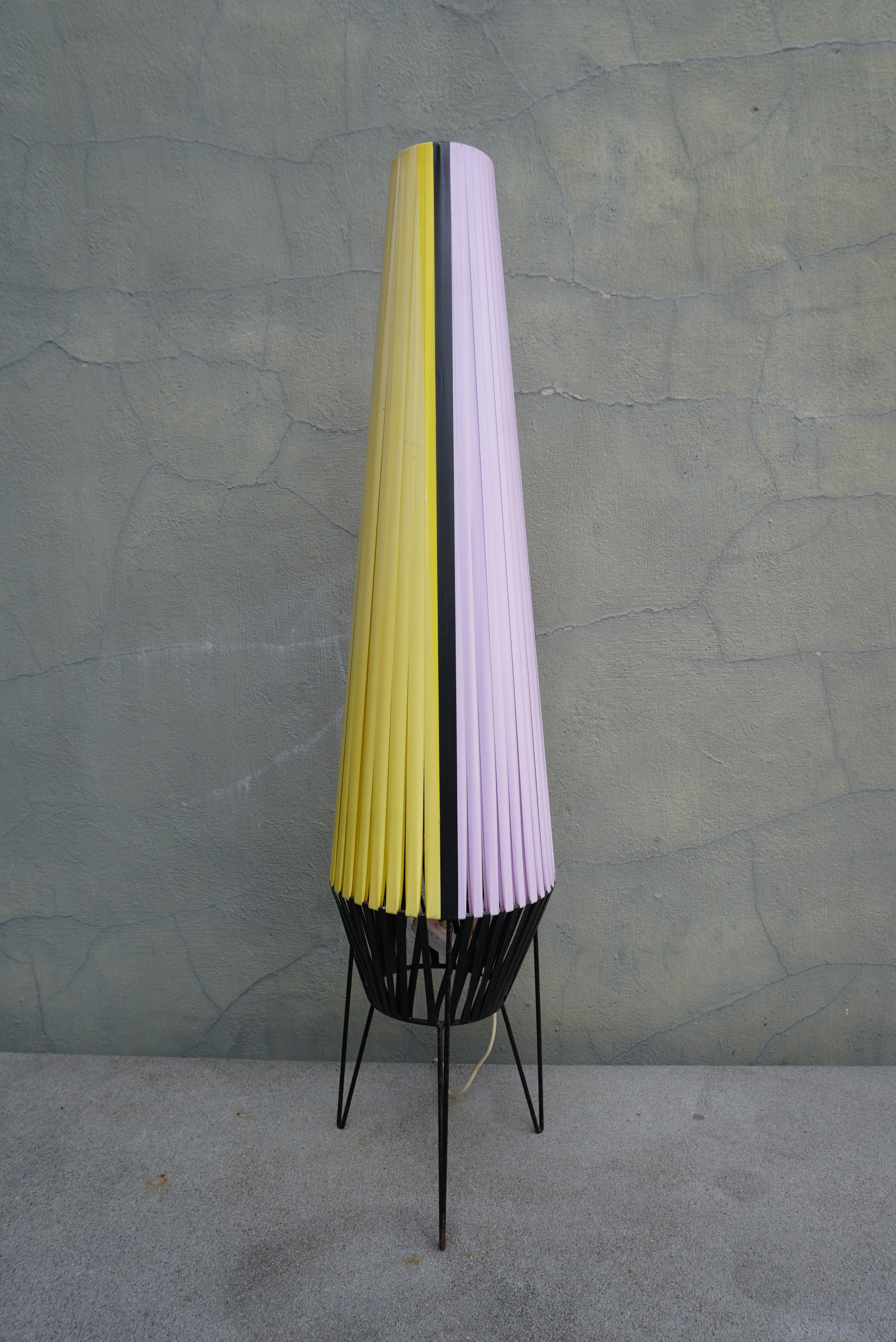 Swedish Rocked Tripod Floor Lamp, Sweden 1950s For Sale