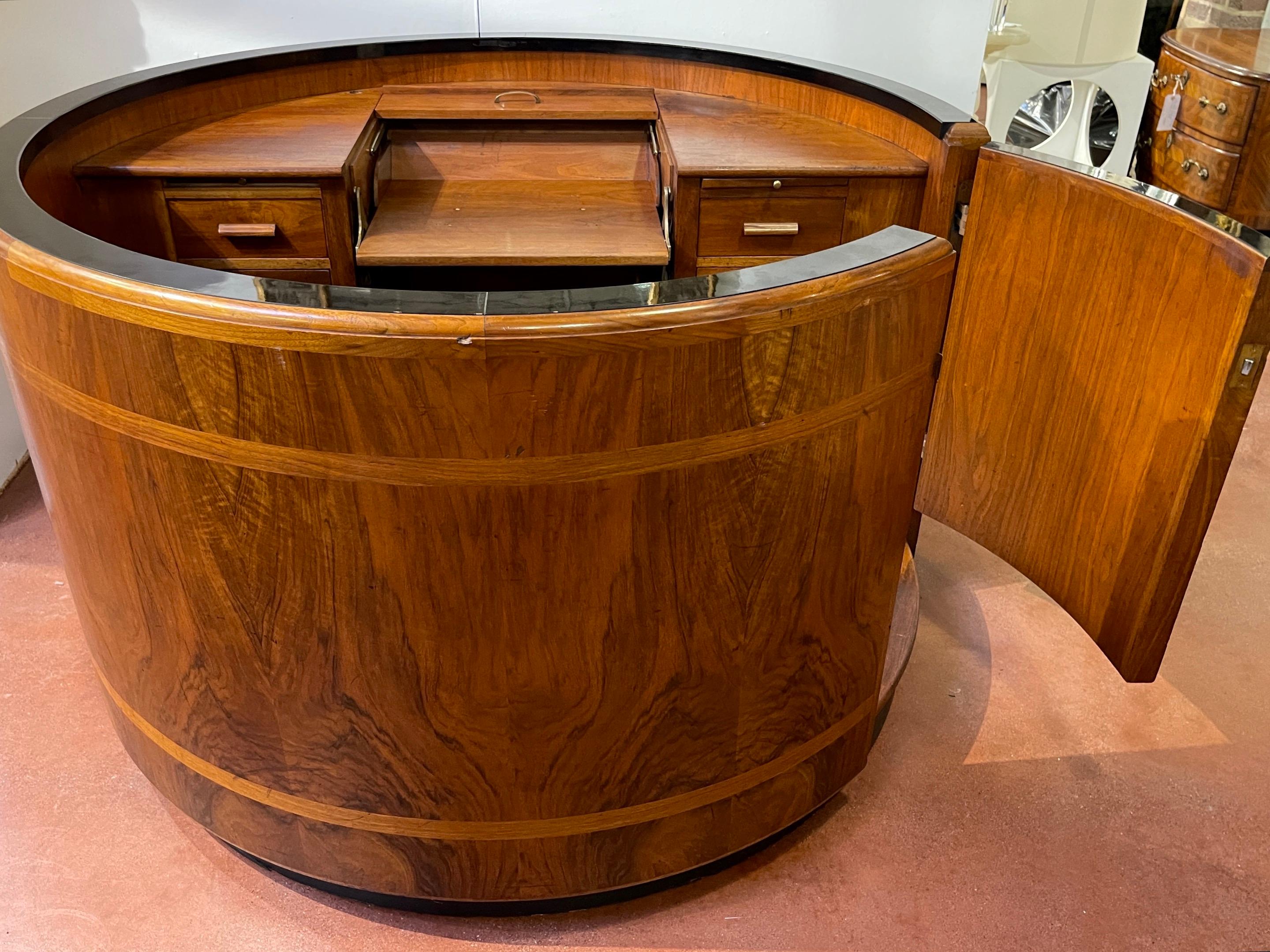 Rockefeller Center* Circular Reception Desk / Bar, Attrib. Donald Deskey For Sale 3