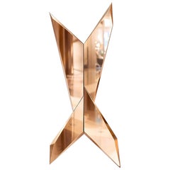 Rocket Bronze Maxi Sculptural Wall Mirror by GTG Design Couture