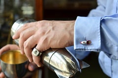 Deakin & Francis Red and Yellow Enamel Rocket Cufflinks