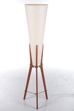 Rocket Lamp "rocket" Tripod Base of Teak, 1960
