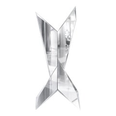 Rocket Silver Maxi Sculptural Wall Mirror by GTG Design Couture
