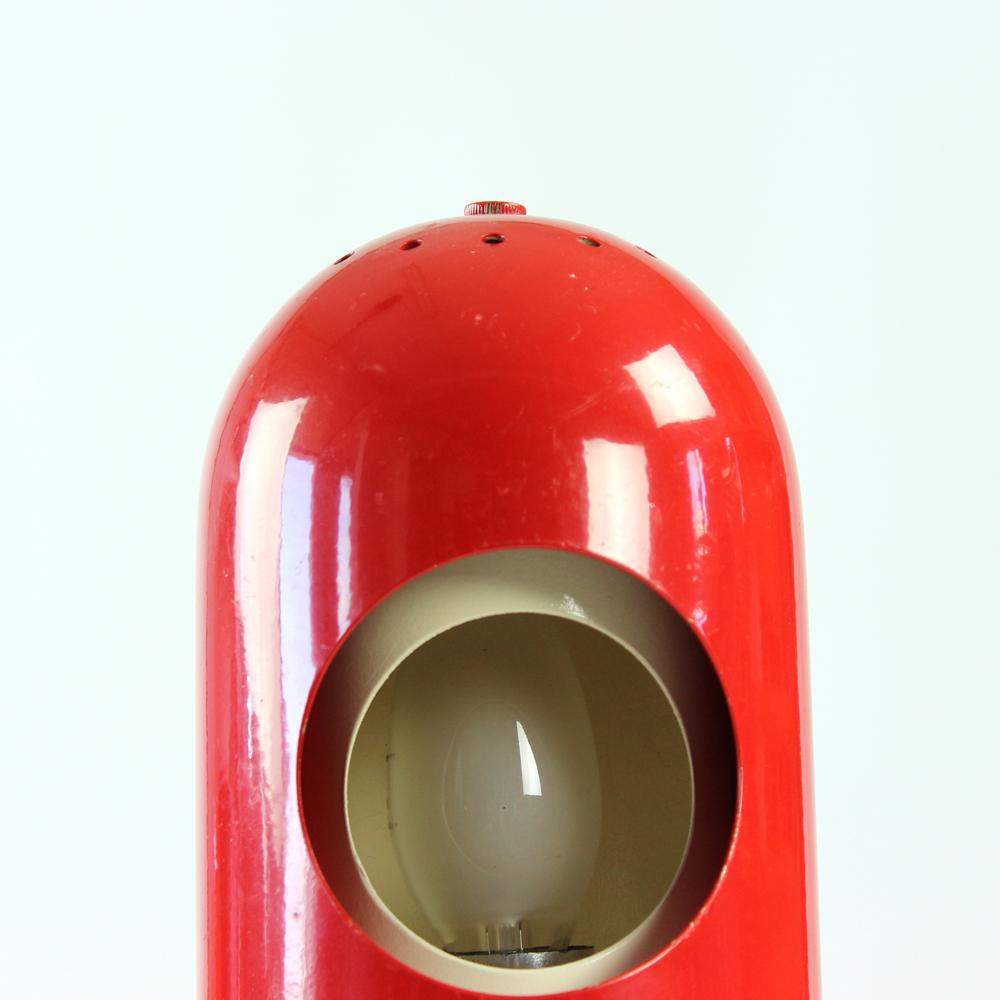 Rocket Table Lamp in Red & Cream Metal, Austria, 1970s For Sale 3