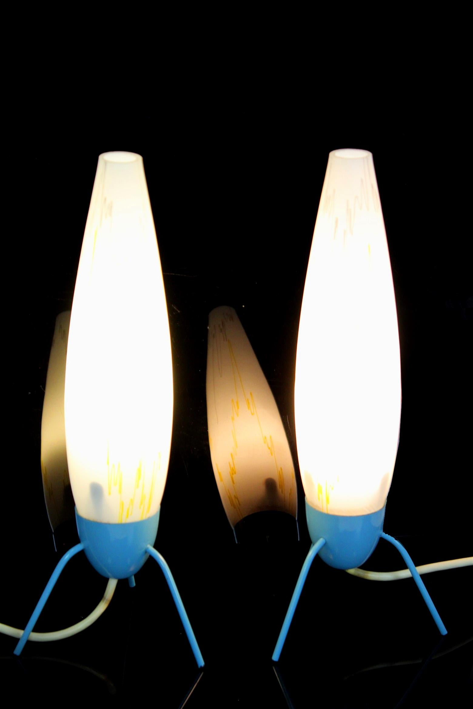 Rocket Table Lamps by Napako, 1960s, Set of 2 For Sale 4