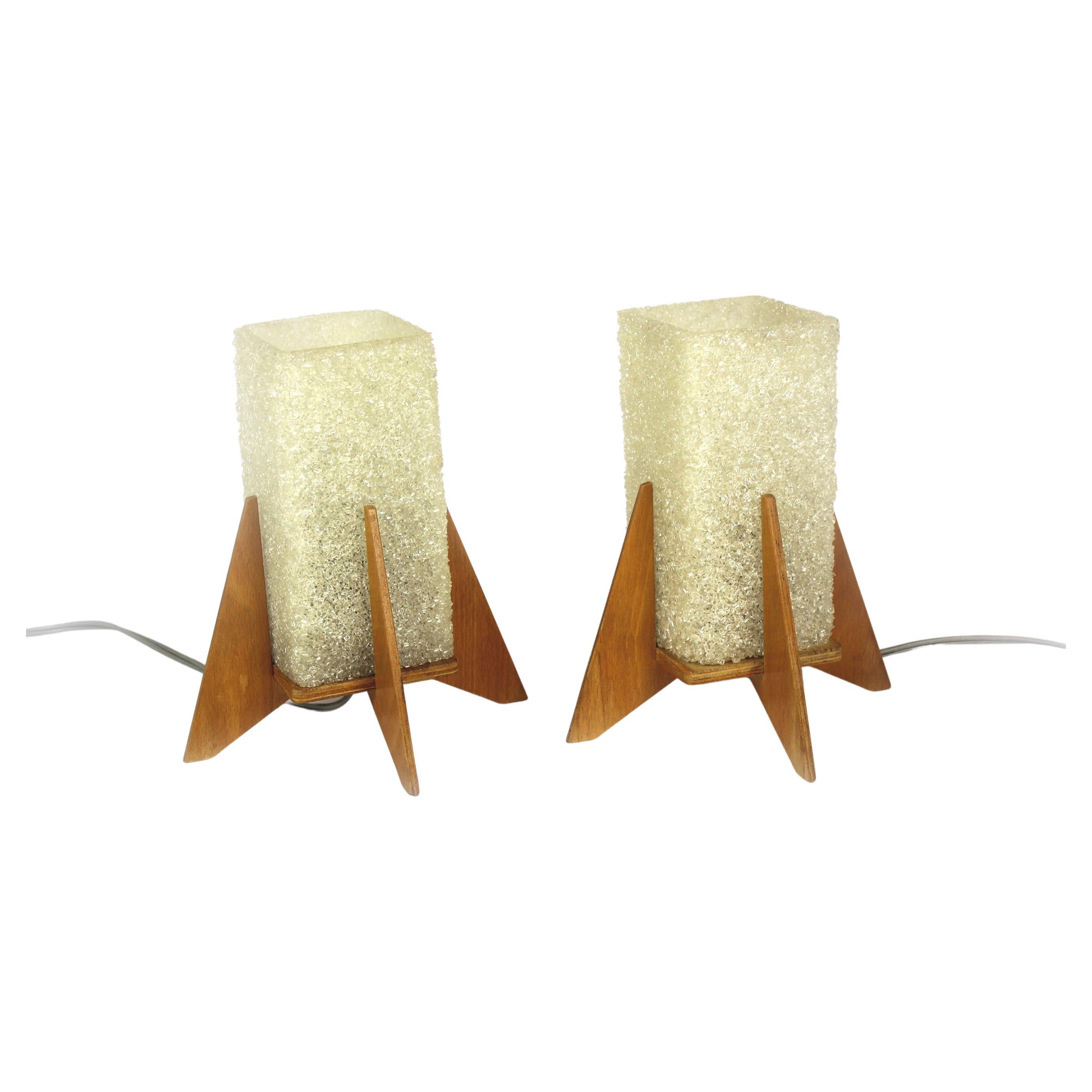 Rocket Table Lamps from Pokrok Zilina, 1970s, Set of 2 For Sale