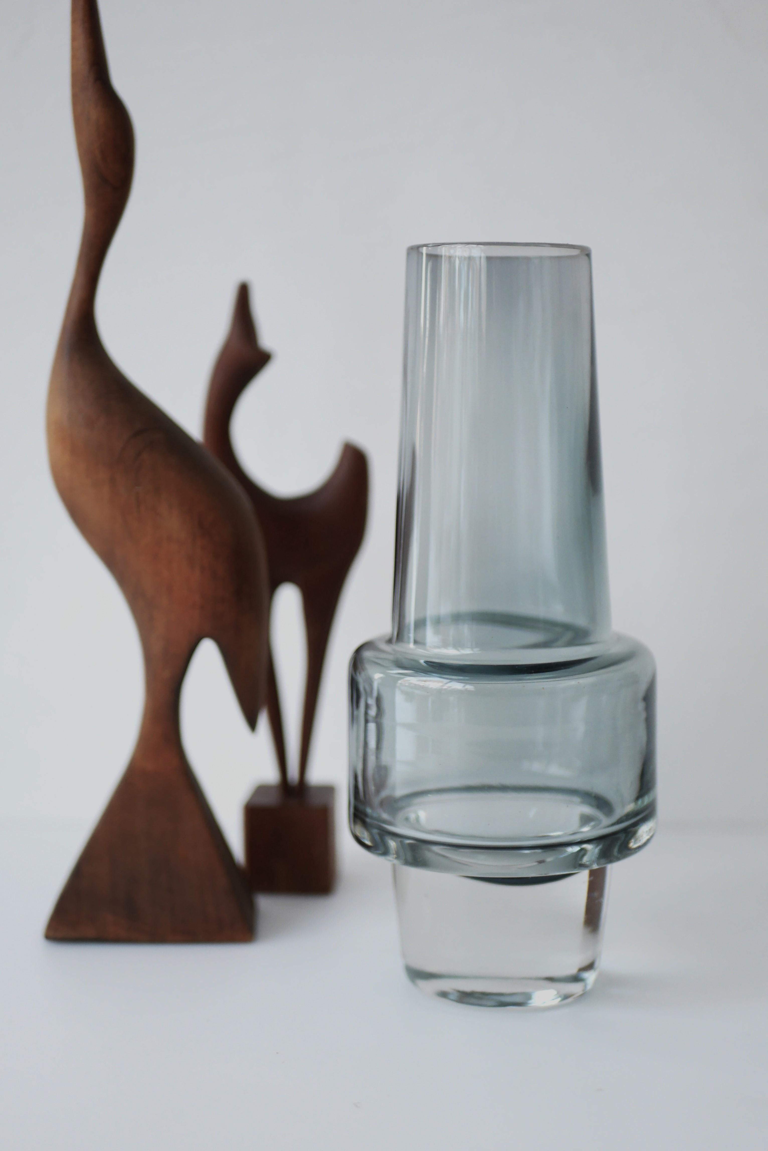 Art Glass 'Rocket' Vase by Inge Samuelsson, Sea Glassbruk For Sale
