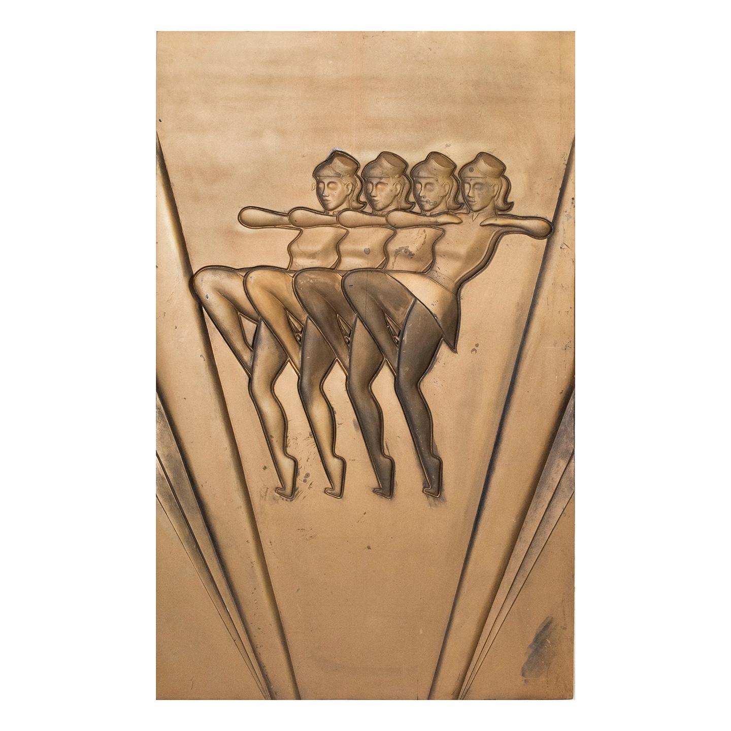 Late 20th Century Rockettes Decorative Panel by Mark Yurkiw For Sale