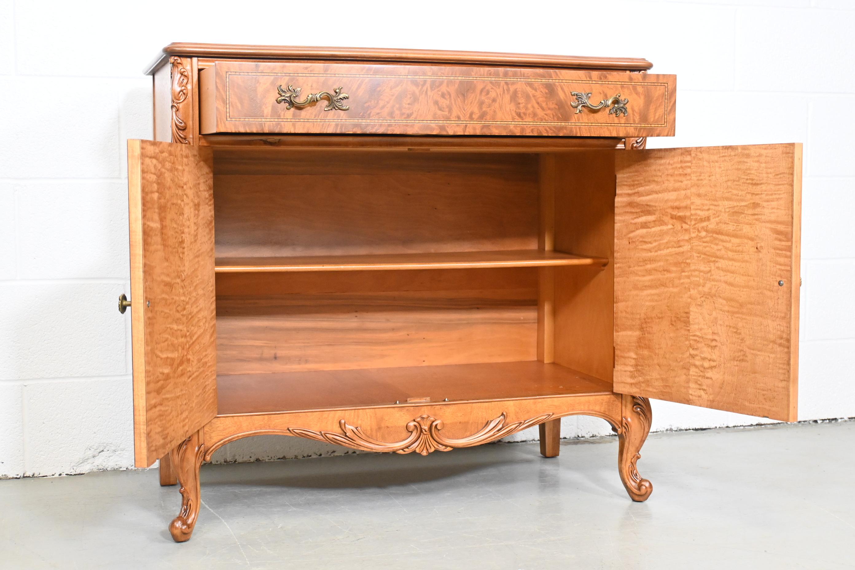 Mid-20th Century Rockford Furniture Co French Burl Wood Sideboard