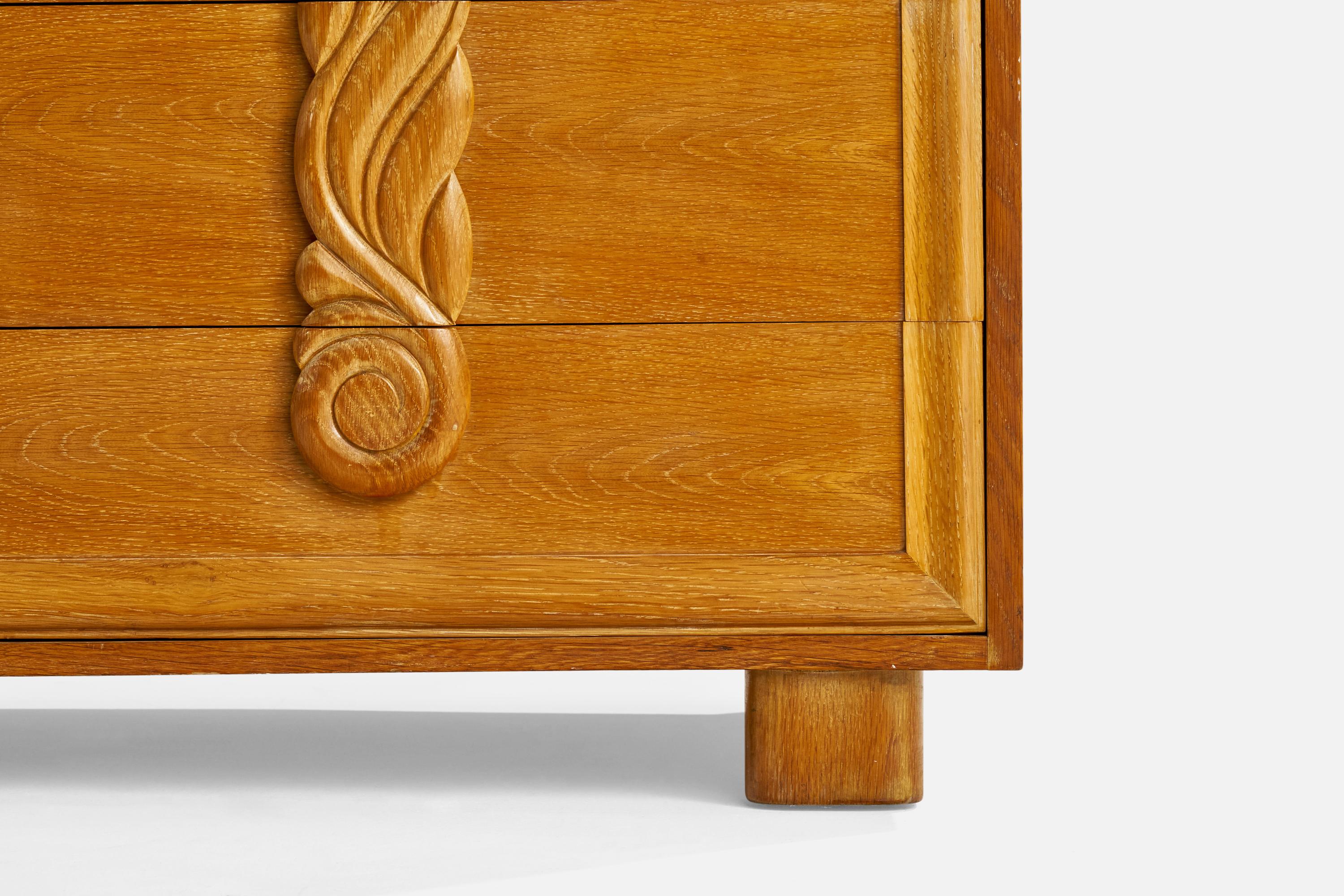 Milieu du XXe siècle Commode en chêne de Rockford Furniture Company, États-Unis, années 1940 en vente