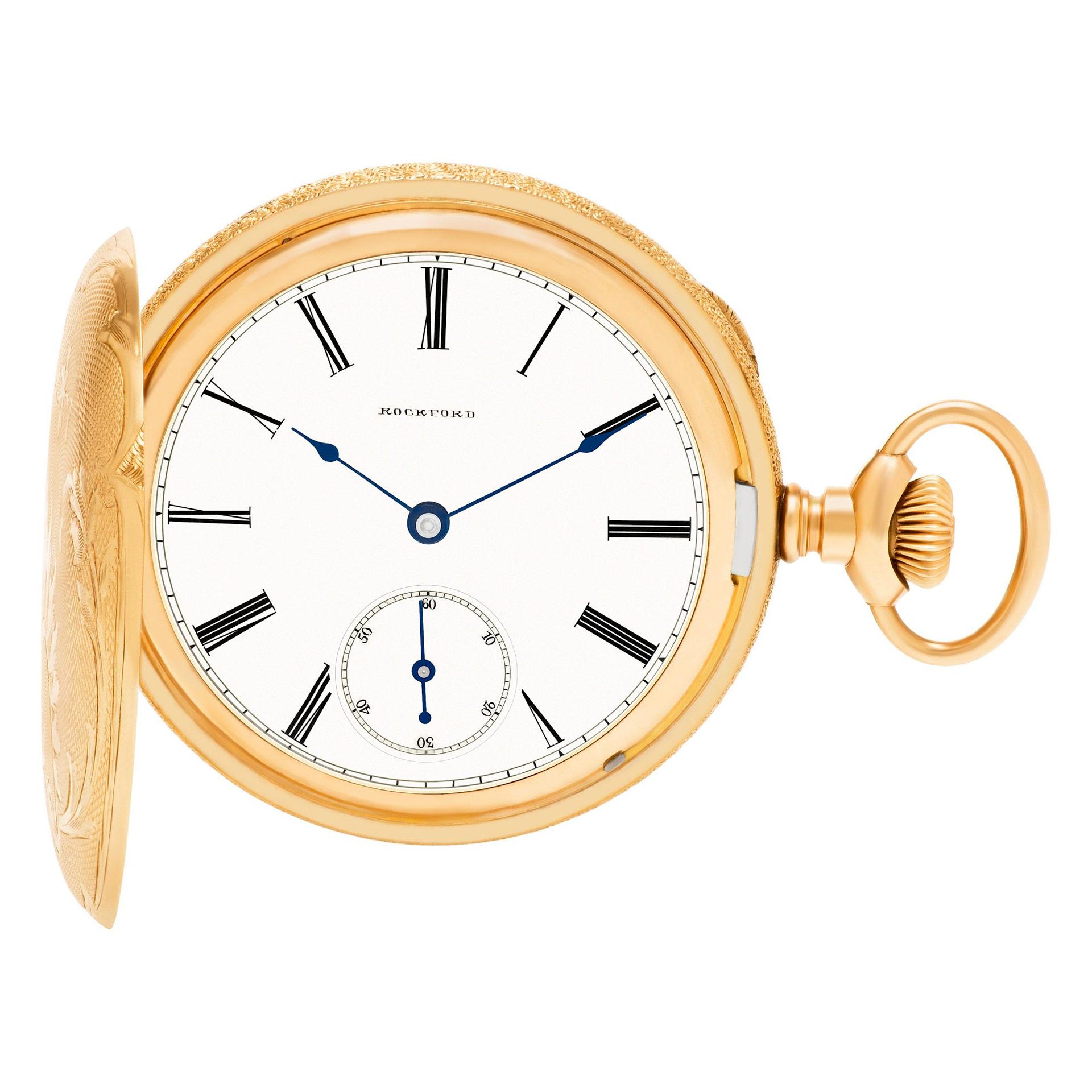 Women's or Men's Rockford Pocket Watch 7125385 Gold Fill White Dial Manual For Sale