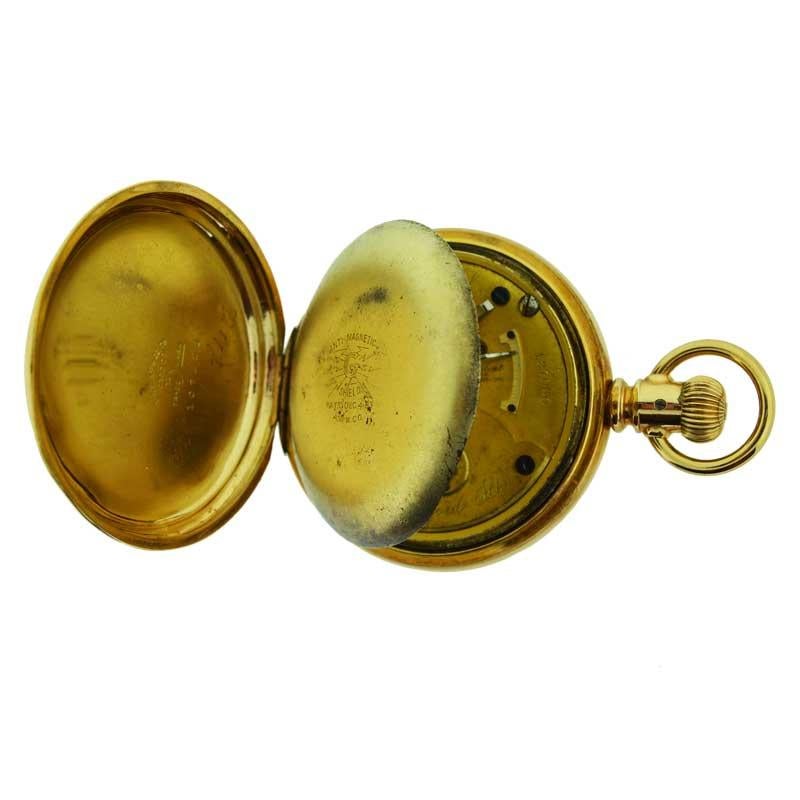 Rockford Watch Co. Gold Filled Case Rare Anti Magnetic Case and Dial, circa 1870 For Sale 2