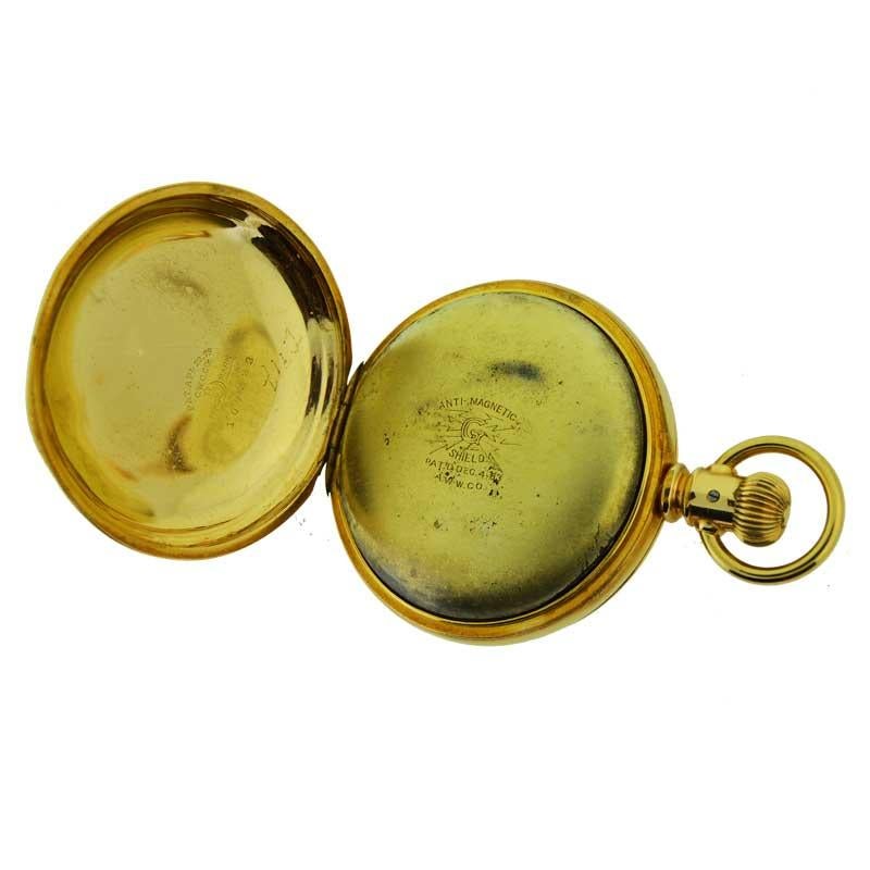 Rockford Watch Co. Gold Filled Case Rare Anti Magnetic Case and Dial, circa 1870 In Good Condition For Sale In Long Beach, CA
