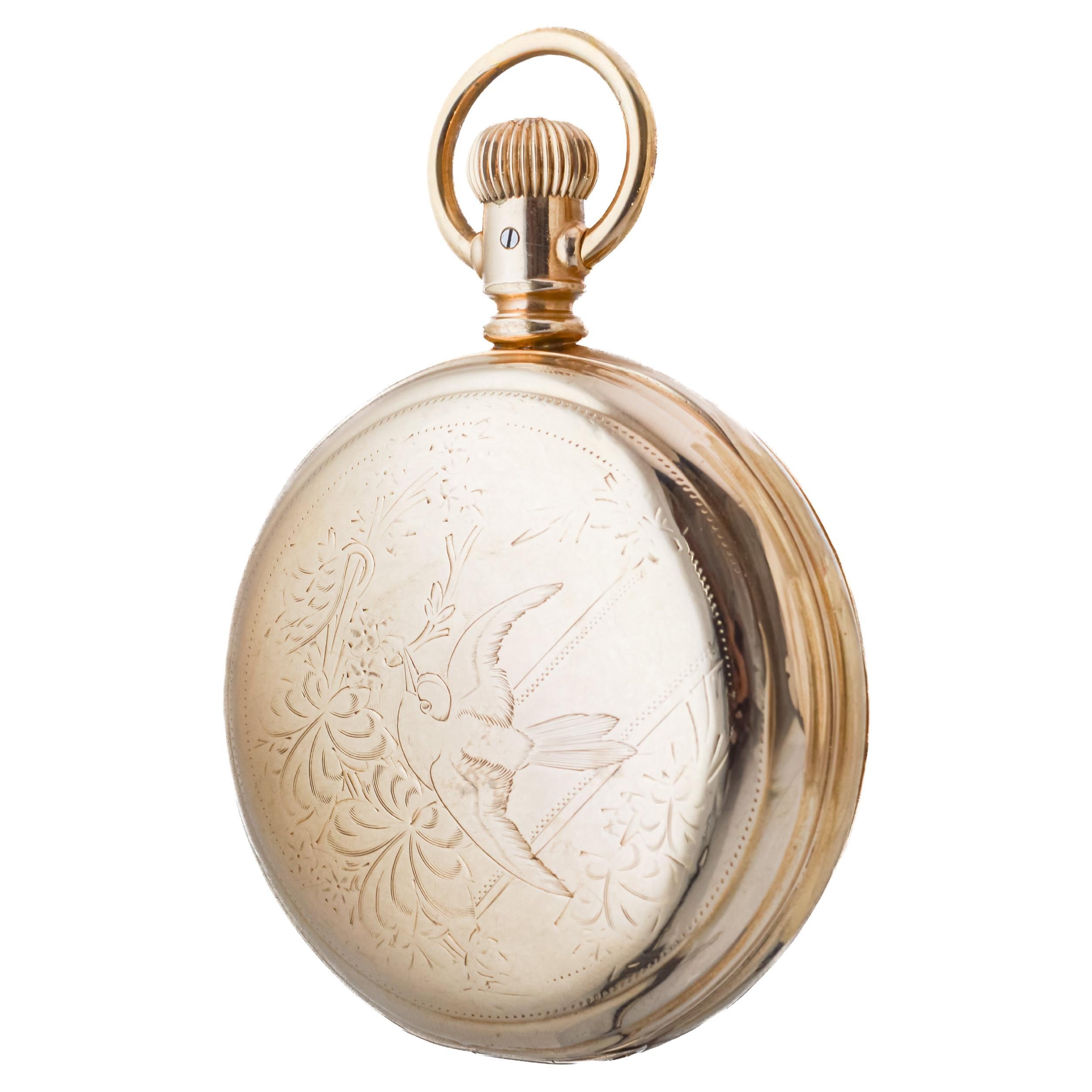 Rockford Watch Co. Or rempli d'un rare bouclier anti magnétique de 1870 en vente 8