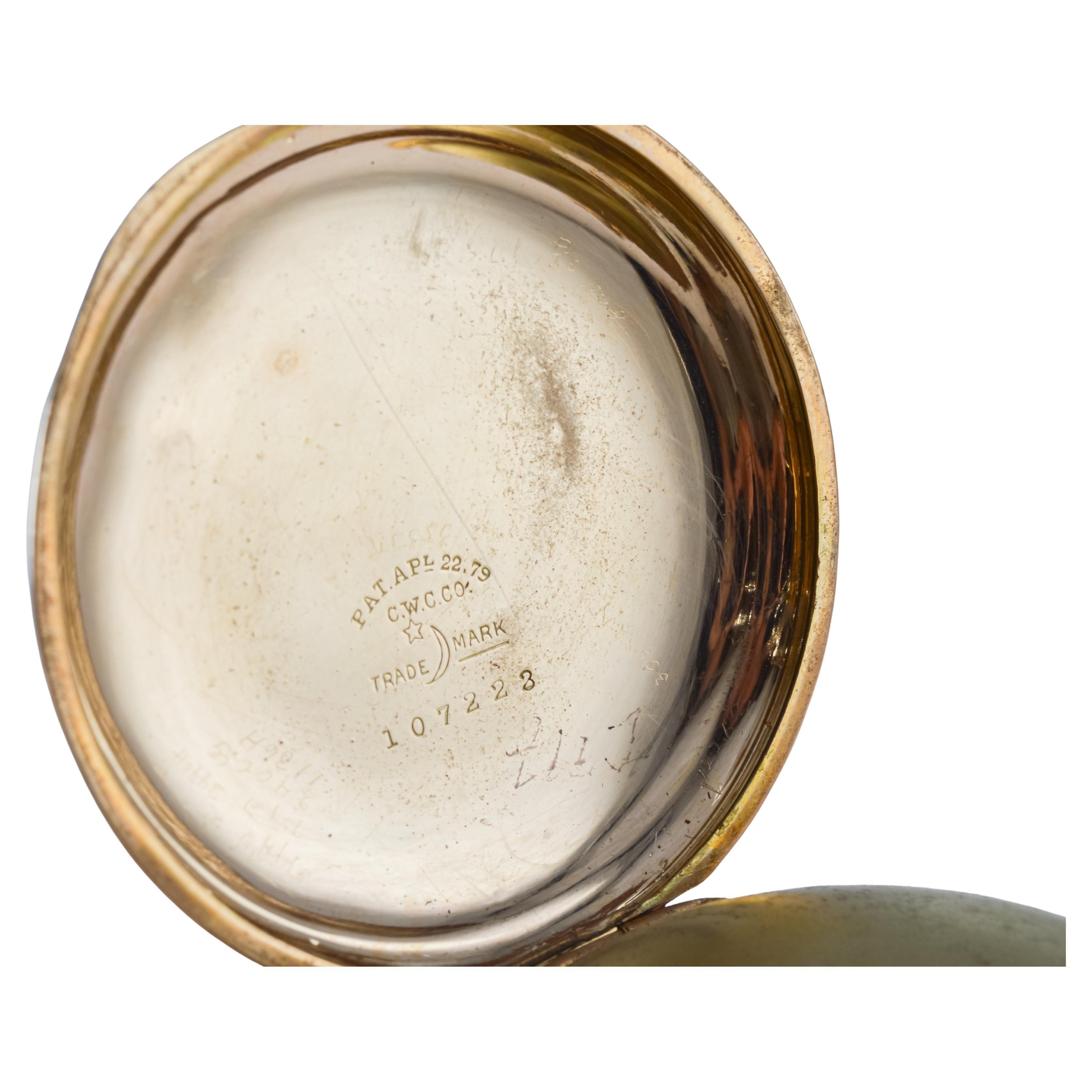Rockford Watch Co. Or rempli d'un rare bouclier anti magnétique de 1870 en vente 12