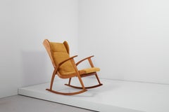 Rocking Antimott-Stuhl von Wilhelm Knoll mit Mohair-Stoff, Deutschland, 1950er Jahre