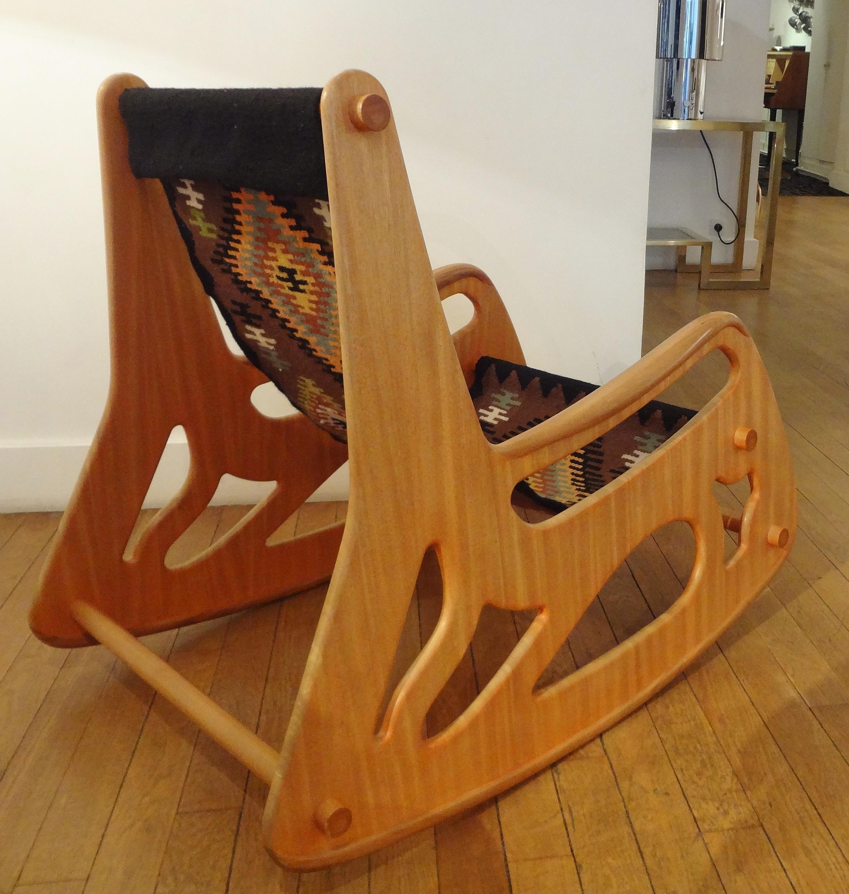 French Rocking Armchair by A.Porsanidis, 2009 For Sale